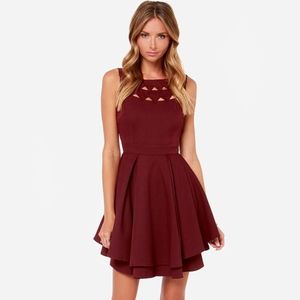 Lulus wine red dress
